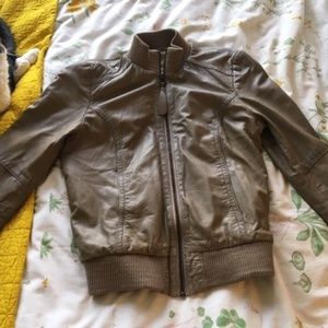 Coffee Color Women's Leather Jacket